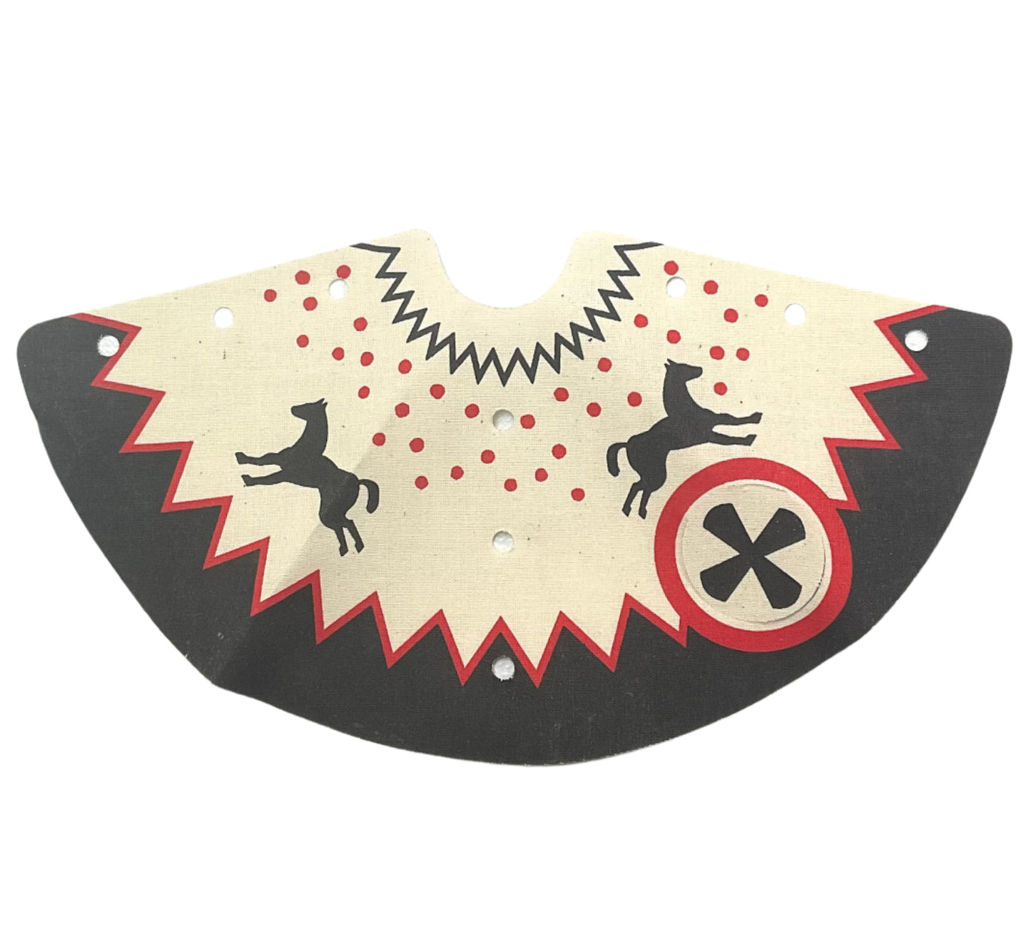 Cloth Tepee Cover with Black Edge and Horses Pattern, Part# x172px1