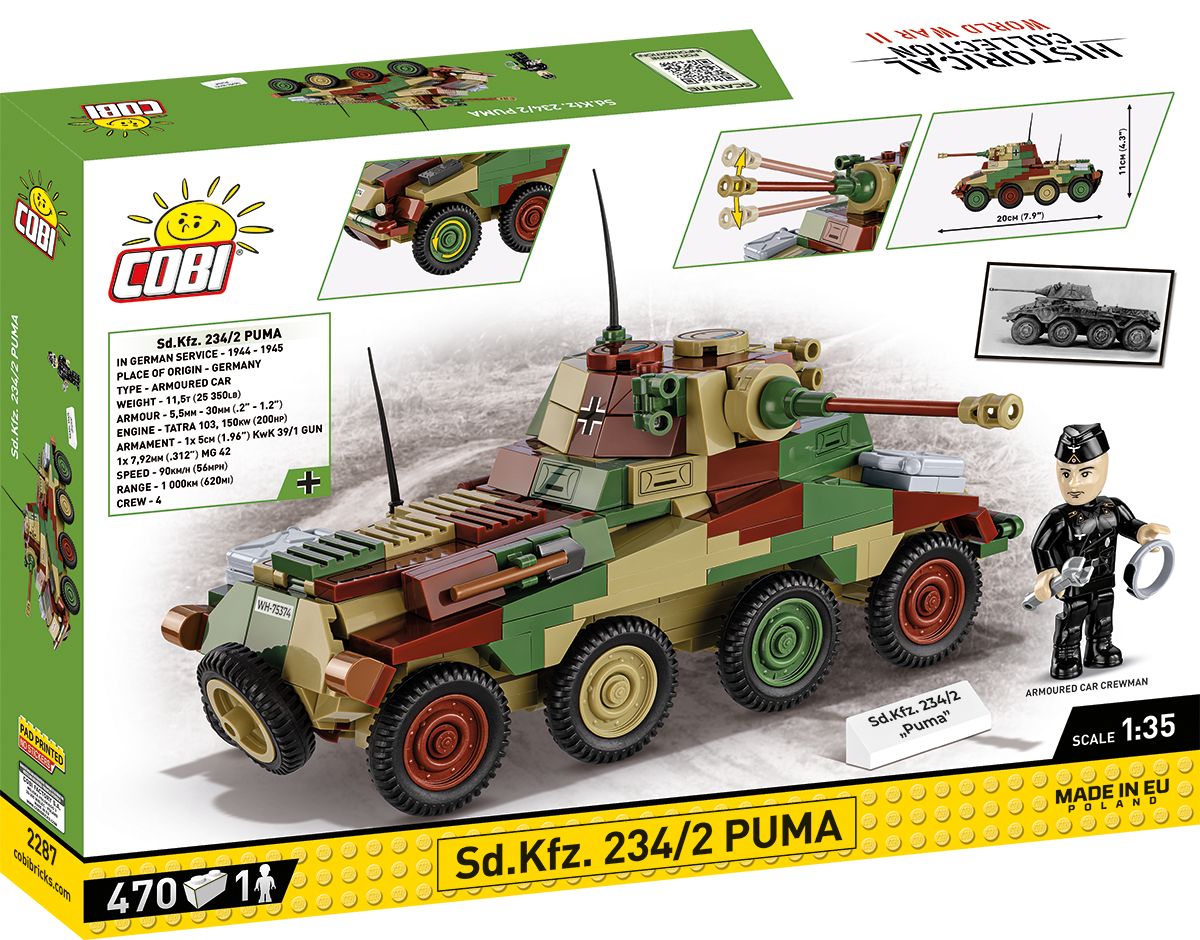 COBI Sd.Kfz. 234/2 PUMA Armored Vehicle : Set #2287